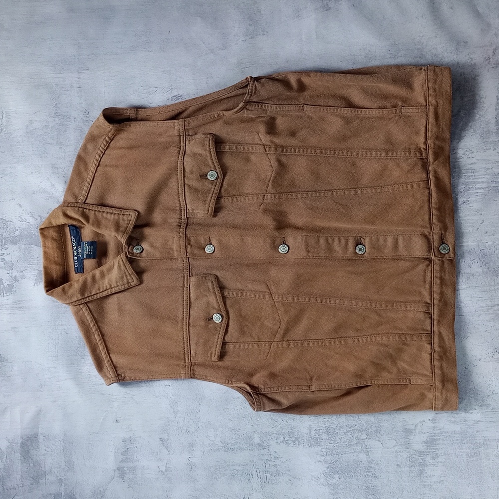 Vintage 90s Club Monaco Jeans Denim Brown Vest